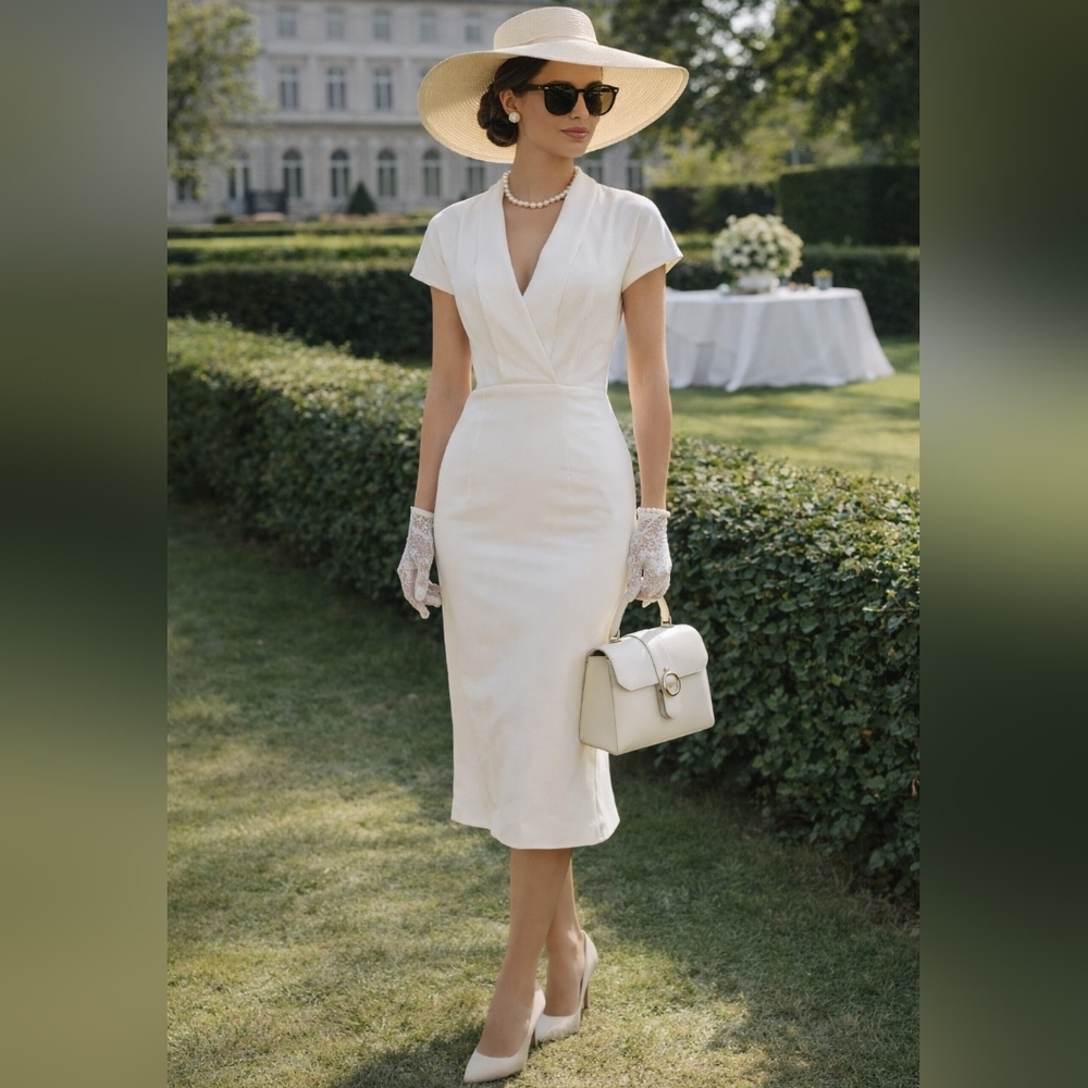 Alexander McQueen White Midi Dress 40